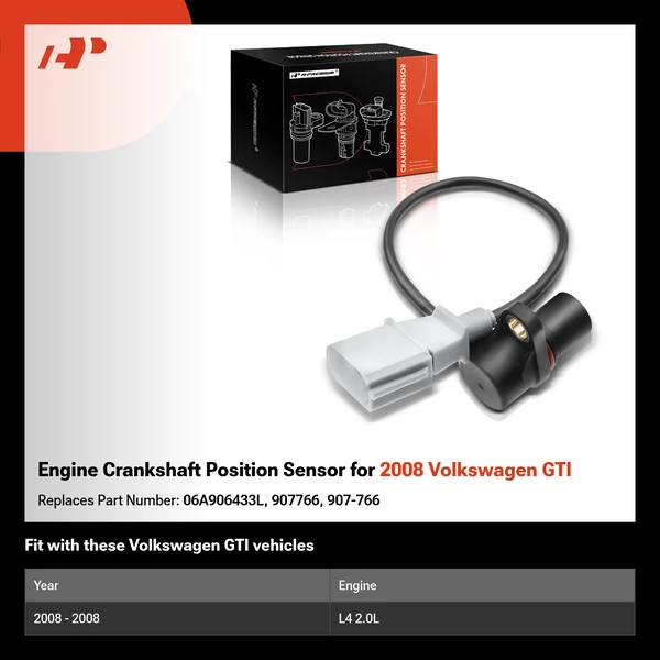 Engine Crankshaft Position Sensor for 2008 Volkswagen GTI