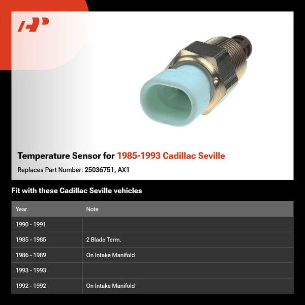 Temperature Sensor for 1985-1993 Cadillac Seville