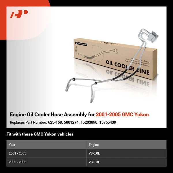 Engine Oil Cooler Hose Assembly for 2001-2005 GMC Yukon