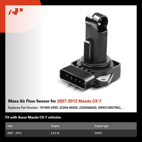 Mass Air Flow Sensor for 2007-2012 Mazda CX-7