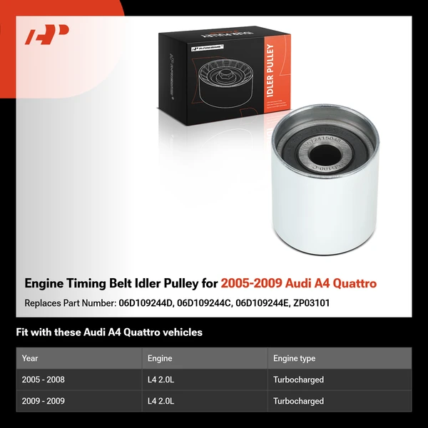 Engine Timing Belt Idler Pulley for 2005-2009 Audi A4 Quattro