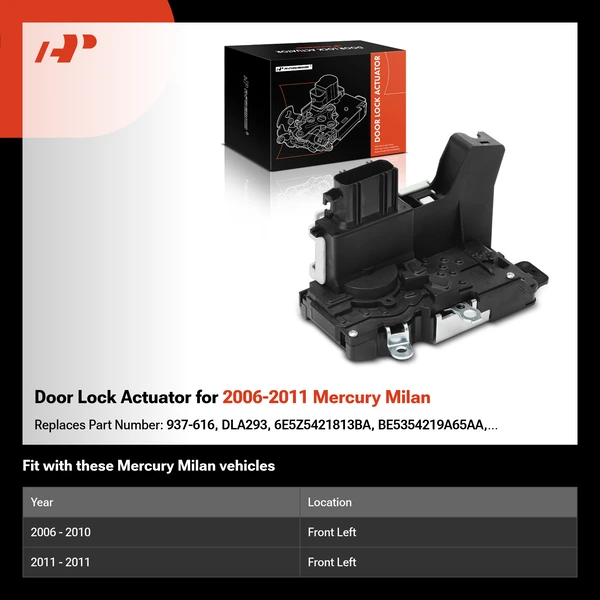 Door Lock Actuator for 2006-2011 Mercury Milan