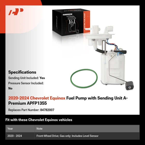 2020-2024 Chevrolet Equinox Fuel Pump with Sending Unit A-Premium APFP1355