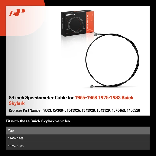 83 inch Speedometer Cable for 1965-1968 1975-1983 Buick Skylark