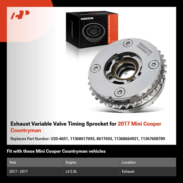 Exhaust Variable Valve Timing Sprocket for 2017 Mini Cooper Countryman
