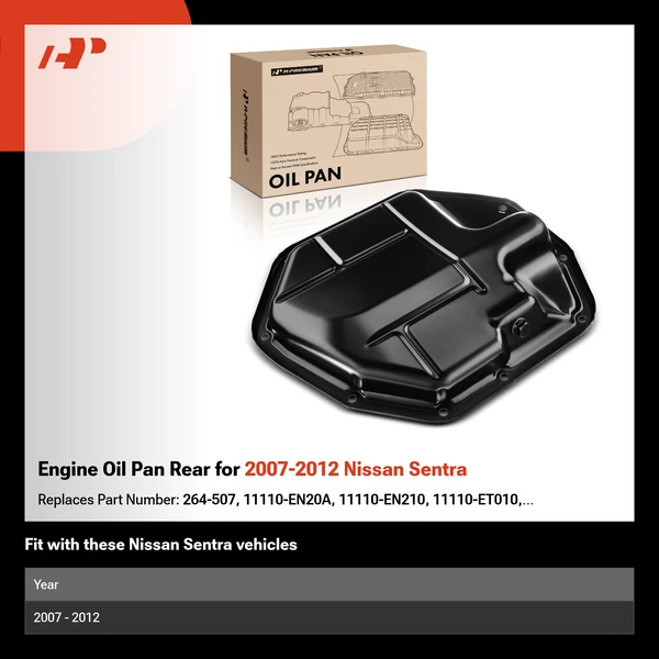 Engine Oil Pan Rear for 2007-2012 Nissan Sentra