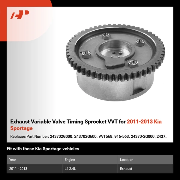 Exhaust Variable Valve Timing Sprocket VVT for 2011-2013 Kia Sportage