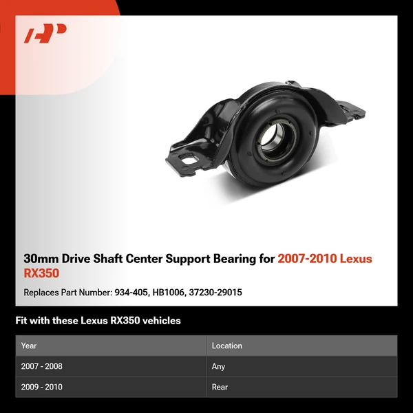 30mm Drive Shaft Center Support Bearing for 2007-2010 Lexus RX350