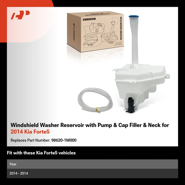 Windshield Washer Reservoir with Pump & Cap Filler & Neck for 2014 Kia Forte5