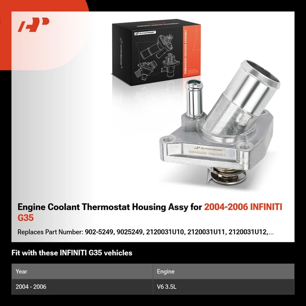 Engine Coolant Thermostat Housing Assy for 2004-2006 INFINITI G35