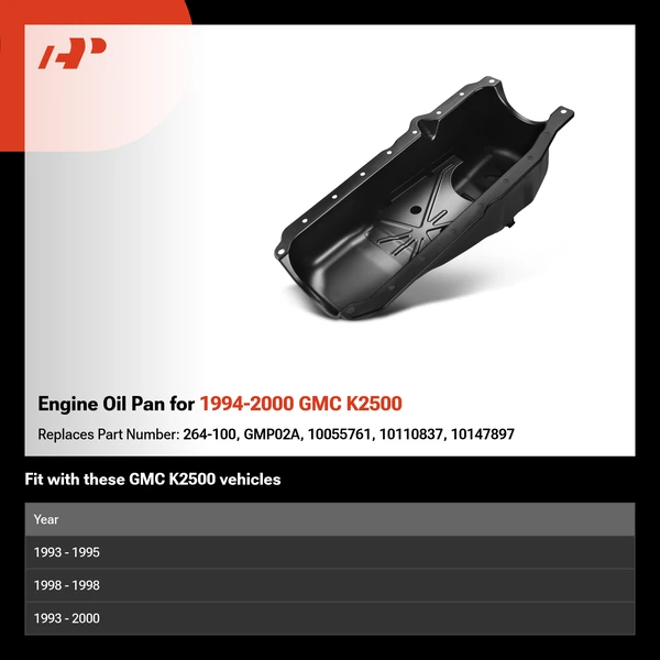 Engine Oil Pan for 1994-2000 GMC K2500