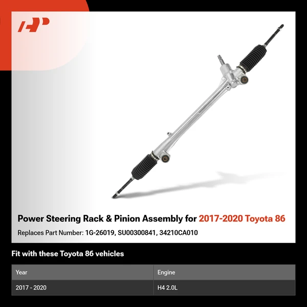 Power Steering Rack & Pinion Assembly for 2017-2020 Toyota 86