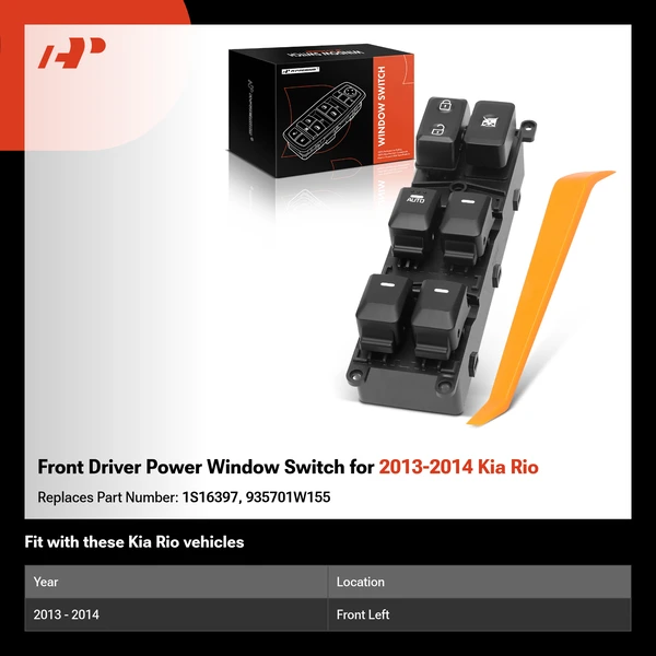 Front Driver Power Window Switch for 2013-2014 Kia Rio