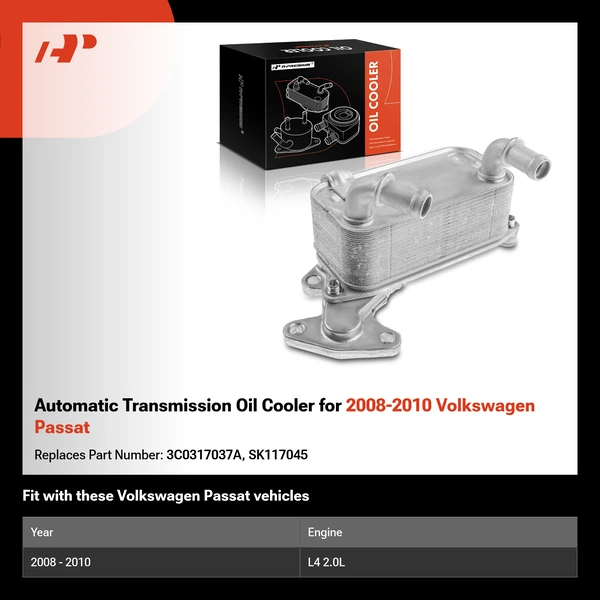 Automatic Transmission Oil Cooler for 2008-2010 Volkswagen Passat