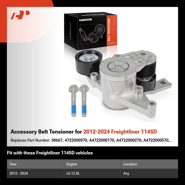 Accessory Belt Tensioner for 2012-2024 Freightliner 114SD