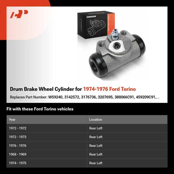 Drum Brake Wheel Cylinder for 1974-1976 Ford Torino