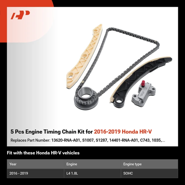 5 Pcs Engine Timing Chain Kit for 2016-2019 Honda HR-V