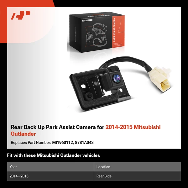 Rear Back Up Park Assist Camera for 2014-2015 Mitsubishi Outlander