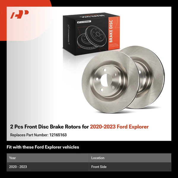 2 Pcs Front Disc Brake Rotors for 2020-2023 Ford Explorer