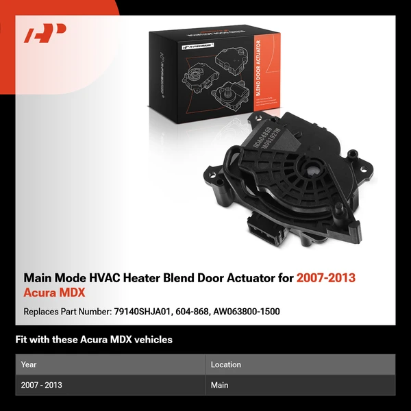 Main Mode HVAC Heater Blend Door Actuator for 2007-2013 Acura MDX