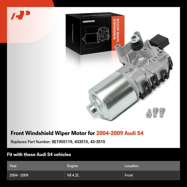 Front Windshield Wiper Motor for 2004-2009 Audi S4