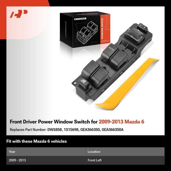 Front Driver Power Window Switch for 2009-2013 Mazda 6