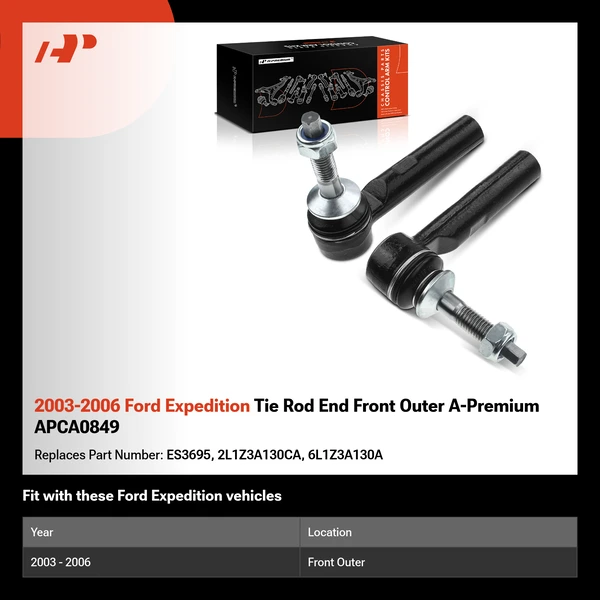 2003-2006 Ford Expedition Tie Rod End Front Outer A-Premium APCA0849
