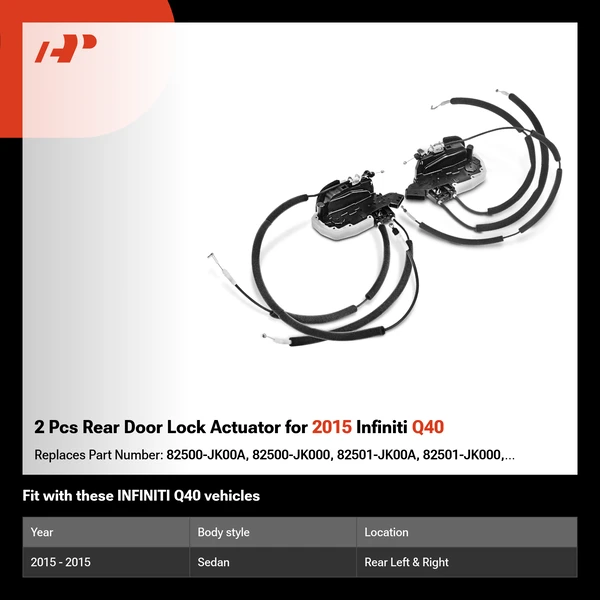 2 Pcs Rear Door Lock Actuator for 2015 Infiniti Q40