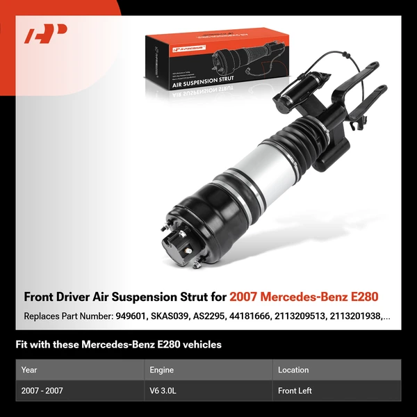 Front Driver Air Suspension Strut for 2007 Mercedes-Benz E280