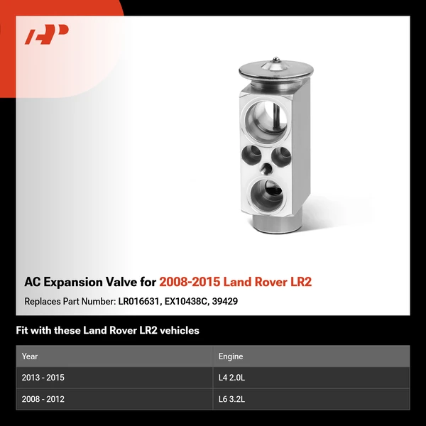 AC Expansion Valve for 2008-2015 Land Rover LR2