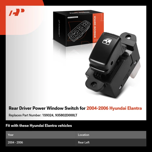 Rear Driver Power Window Switch for 2004-2006 Hyundai Elantra