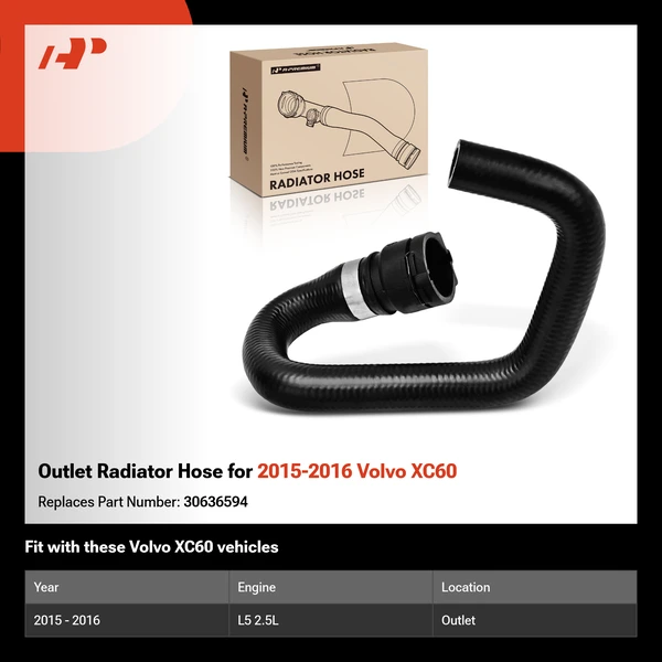 Outlet Radiator Hose for 2015-2016 Volvo XC60