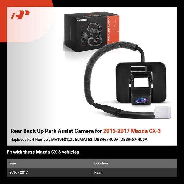 Rear Back Up Park Assist Camera for 2016-2017 Mazda CX-3