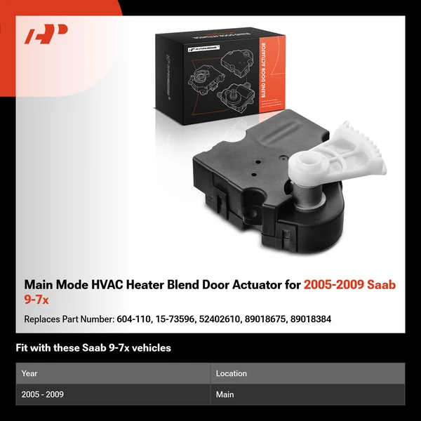 Main Mode HVAC Heater Blend Door Actuator for 2005-2009 Saab 9-7x