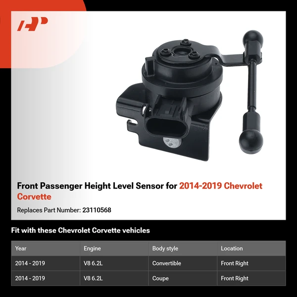 Front Passenger Height Level Sensor for 2014-2019 Chevrolet Corvette