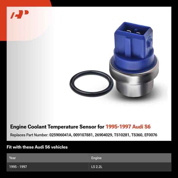 Engine Coolant Temperature Sensor for 1995-1997 Audi S6