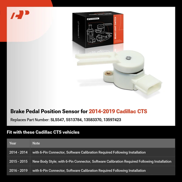 Brake Pedal Position Sensor for 2014-2019 Cadillac CTS