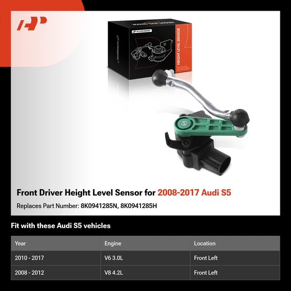 Front Driver Height Level Sensor for 2008-2017 Audi S5