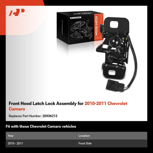 Front Hood Latch Lock Assembly for 2010-2011 Chevrolet Camaro