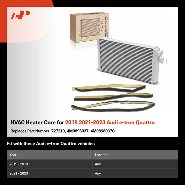 HVAC Heater Core for 2019 2021-2023 Audi e-tron Quattro