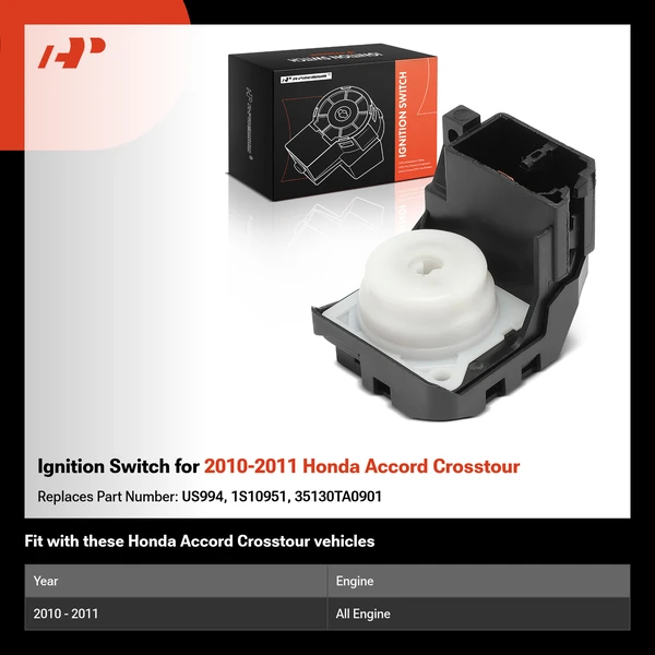 Ignition Switch for 2010-2011 Honda Accord Crosstour