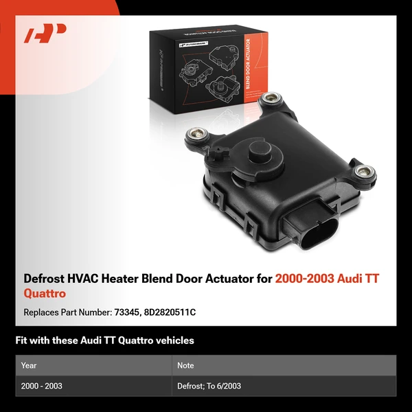 Defrost HVAC Heater Blend Door Actuator for 2000-2003 Audi TT Quattro