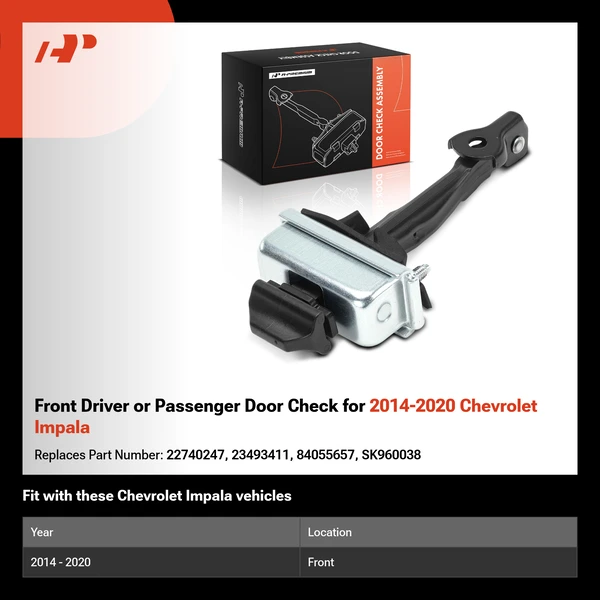 Front Driver or Passenger Door Check for 2014-2020 Chevrolet Impala
