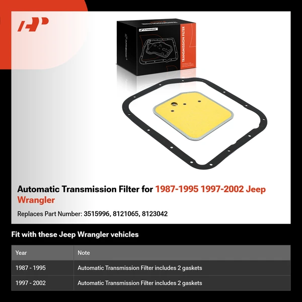 Automatic Transmission Filter for 1987-1995 1997-2002 Jeep Wrangler