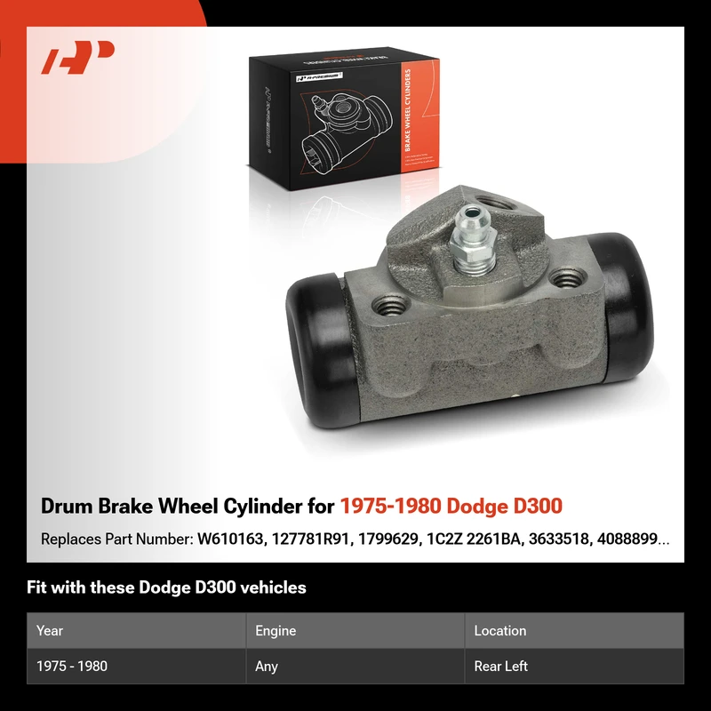 Drum Brake Wheel Cylinder for 1975-1980 Dodge D300