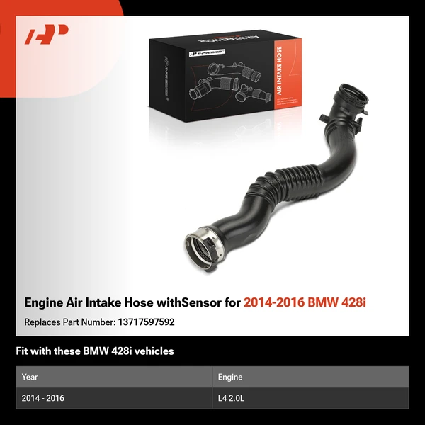 Engine Air Intake Hose withSensor for 2014-2016 BMW 428i