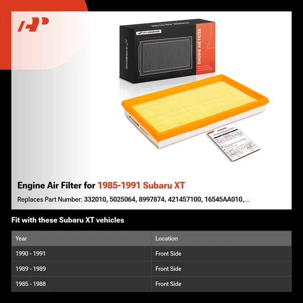 Engine Air Filter for 1985-1991 Subaru XT