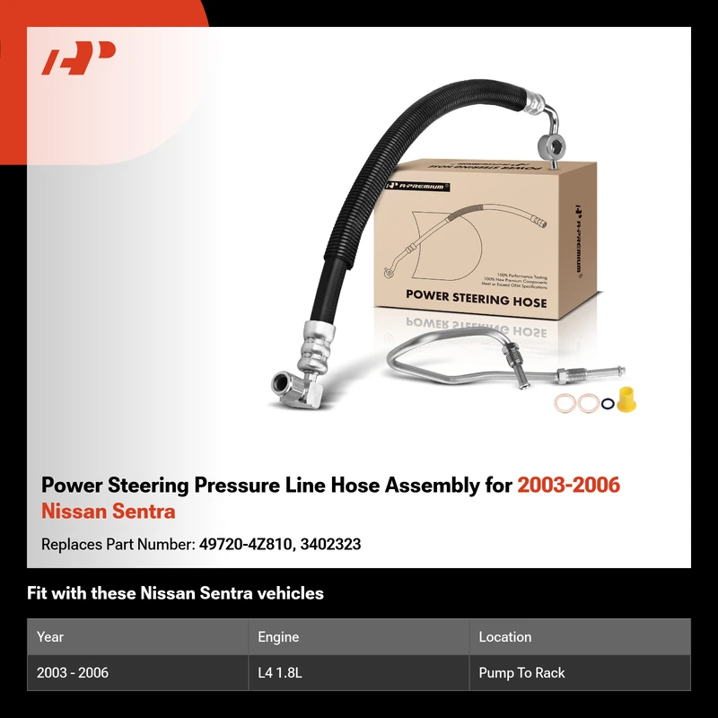 Power Steering Pressure Line Hose Assembly for 2003-2006 Nissan Sentra
