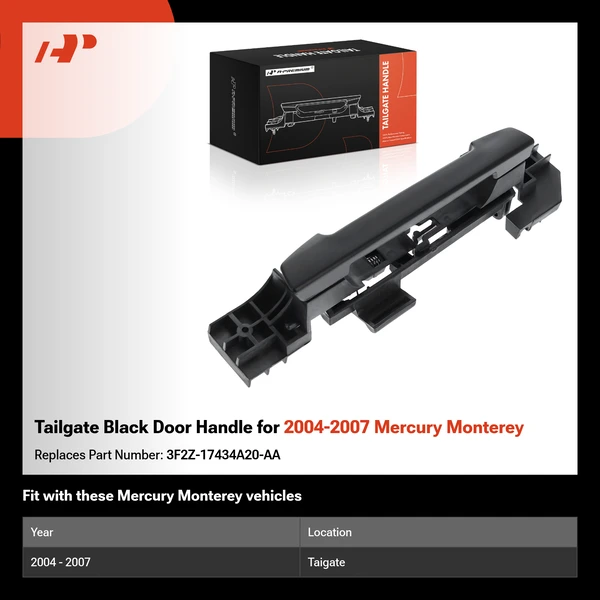 Tailgate Black Door Handle for 2004-2007 Mercury Monterey