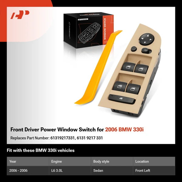 Front Driver Power Window Switch for 2006 BMW 330i